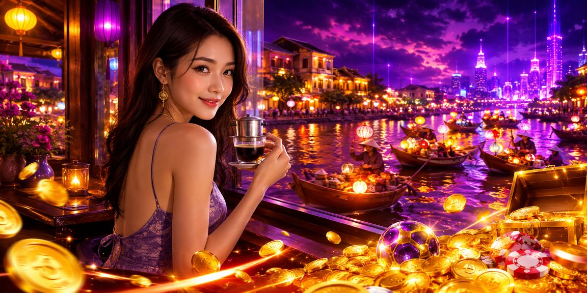 Người dùng tại Hội An trải nghiệm nền tảng cá cược trực tuyến bên ly cà phê buổi sáng